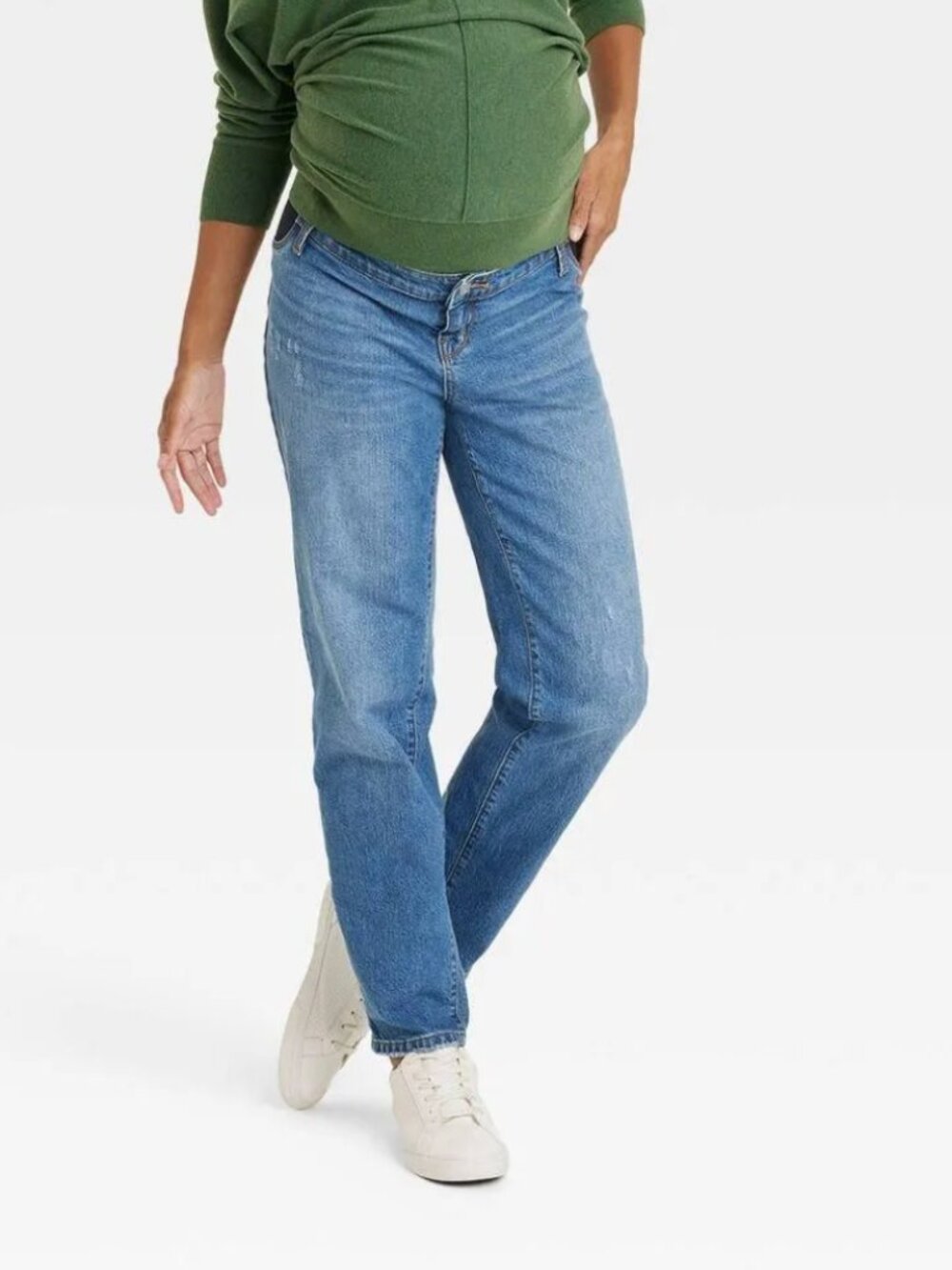 Under Belly 90's Straight Maternity Pants - Ingrid & Isabel - Size 1=